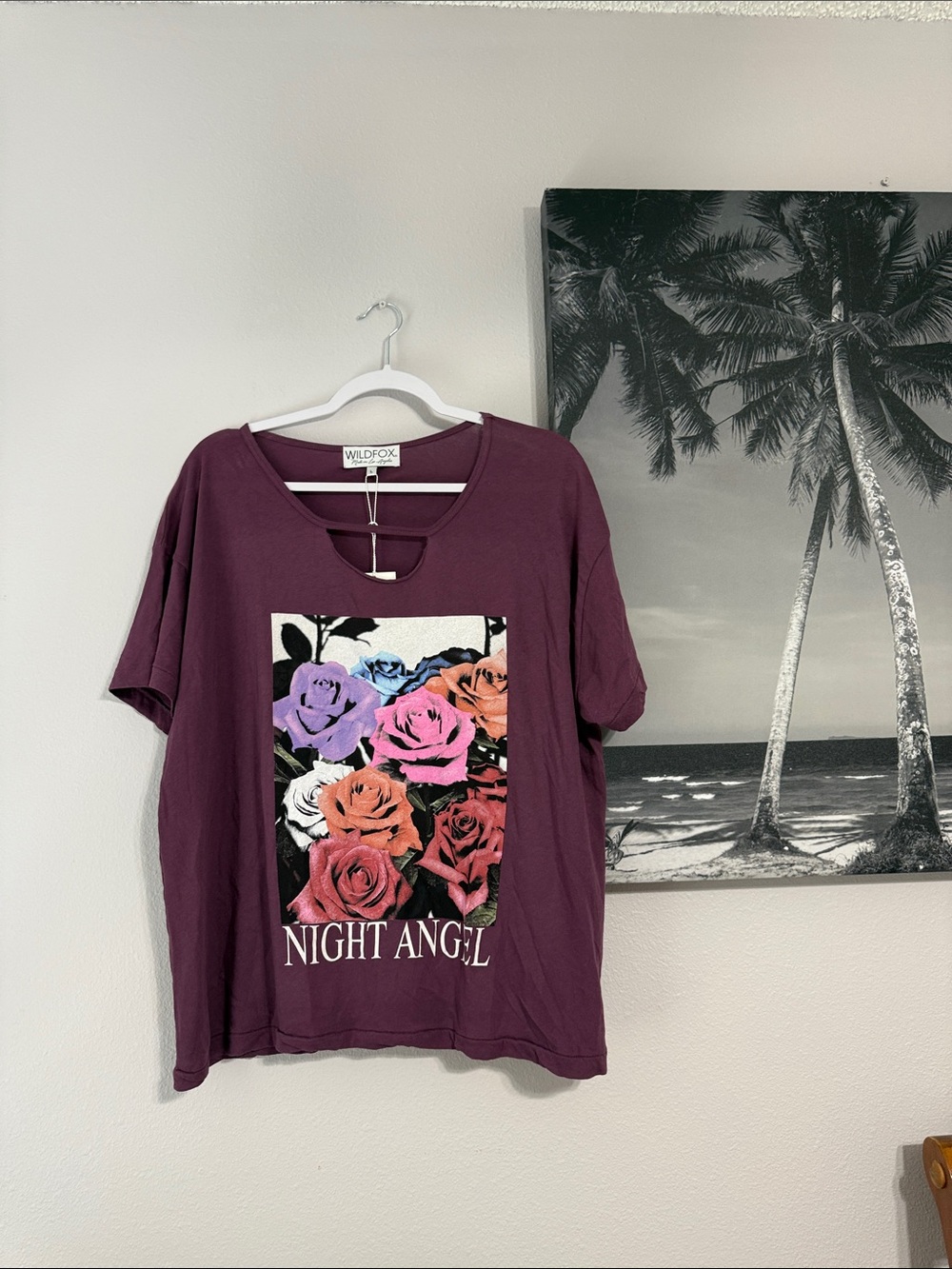Wildfox Night Angel NWT Graphic Tee Size L- Oversized - Picture 2 of 7